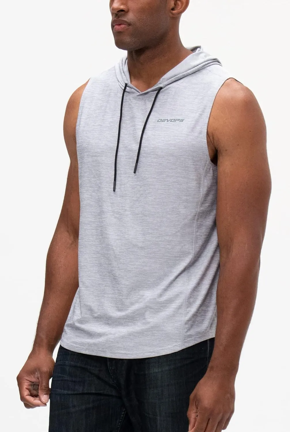 DEVOPS 3 Pack Men's Hoodie Short Sleeve Fishing Hiking Running Workout T-Shirts