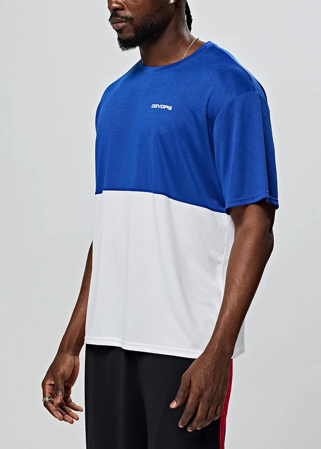 DEVOPS Mens Short Sleeve Dry Fit Mesh Athletic Round T-Shirts (3PACK)
