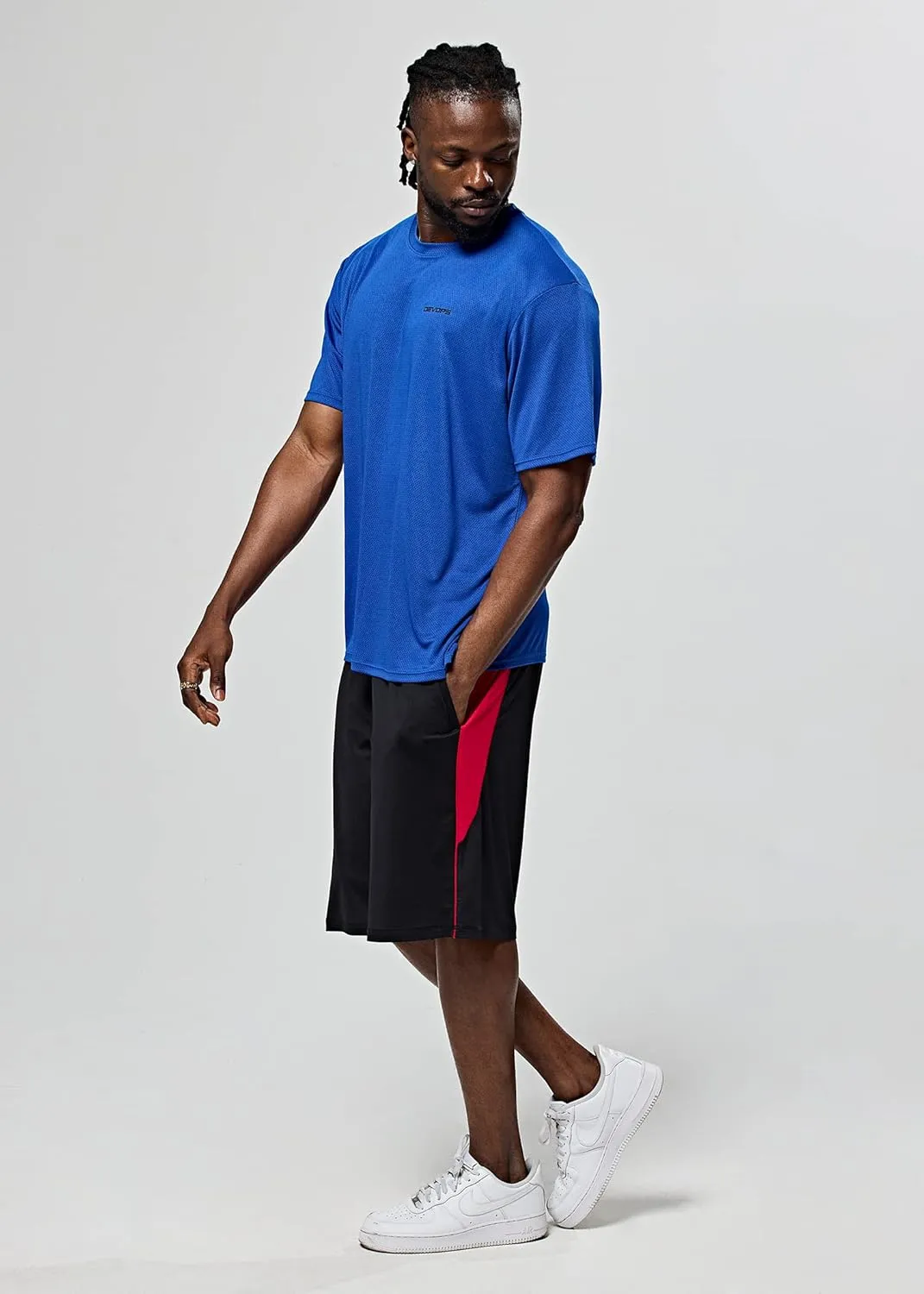 DEVOPS Mens Short Sleeve Dry Fit Mesh Athletic Round T-Shirts (3PACK)