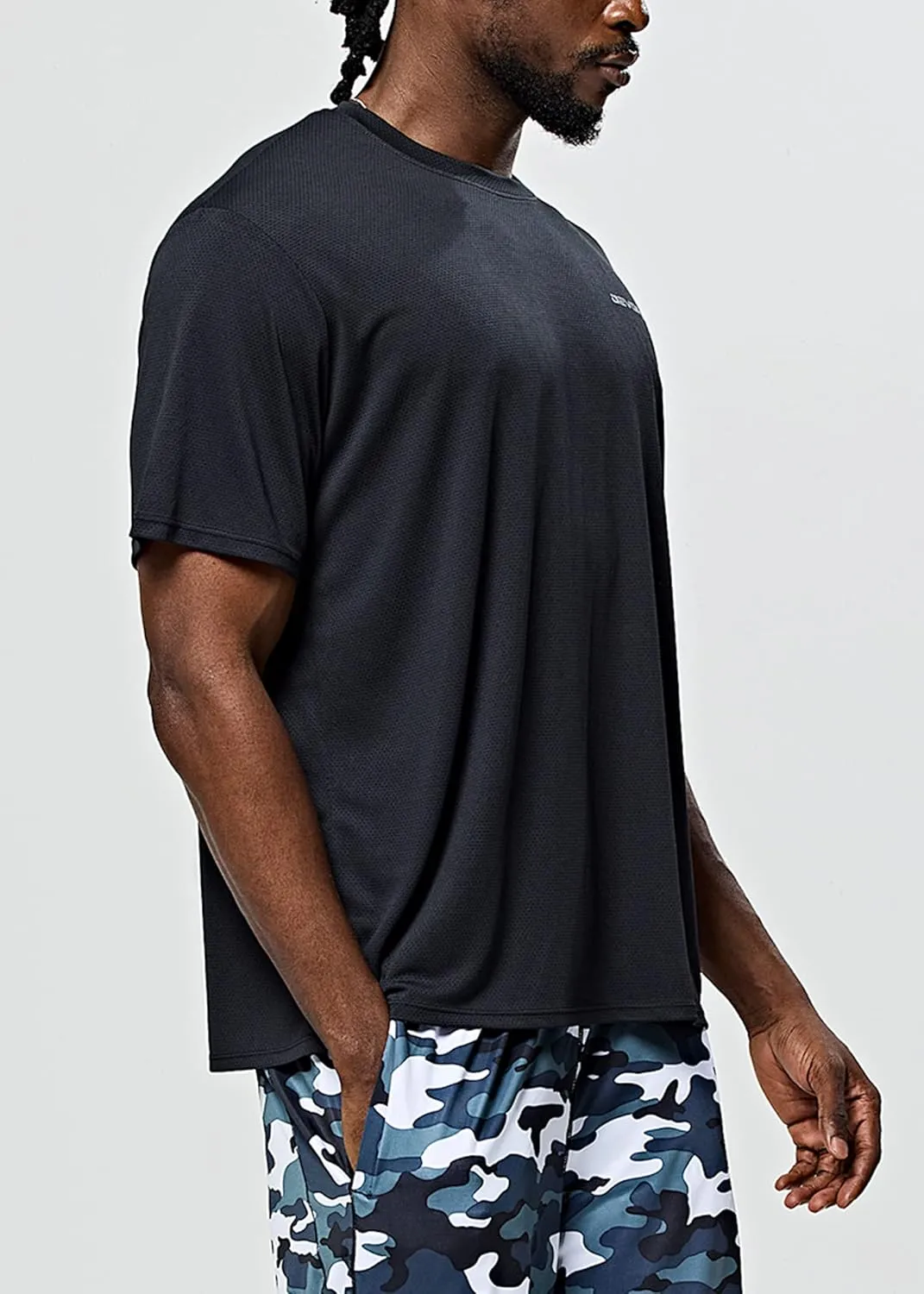 DEVOPS Mens Short Sleeve Dry Fit Mesh Athletic Round T-Shirts (3PACK)