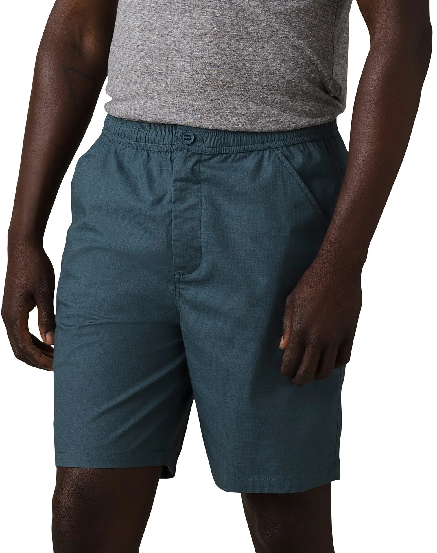 Double Peak shorts with electronic waist - men's prAna, gray