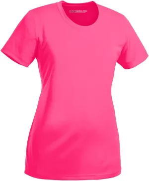 DRI-Equip Women's Neon Color High Visibility Athletic T-Shirts in Sizes S-4XL
