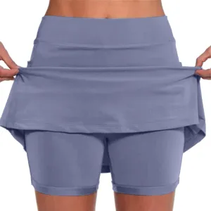 Elastic Yoga Culottes for Women Cute Graphic Athletic Skorts Lightweight High Waist Skinny Floral Printed Joggers