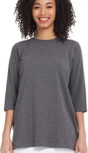 ESTEEZ 3/4 Sleeve Comfy Oversized Loose Fit Cotton T-Shirts for Women