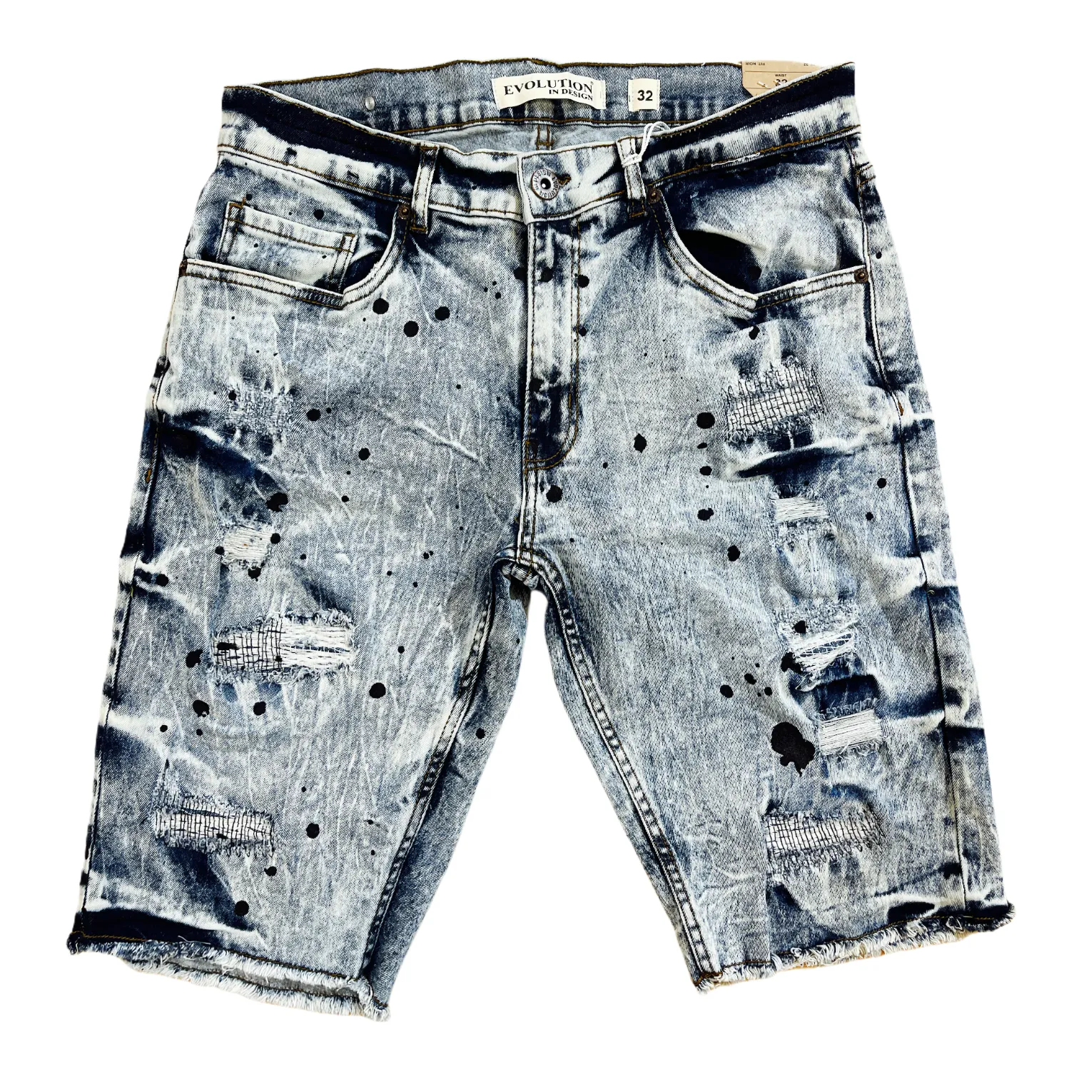 Evolution 'Rip Tide' Denim Shorts (Blue/Black) 22662A