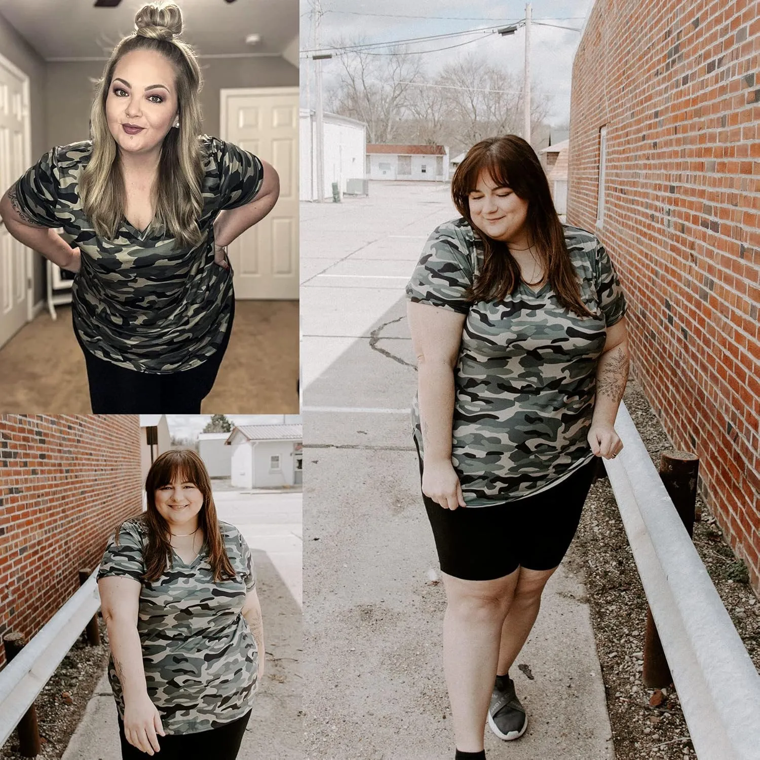 FOREYOND Plus Size Workout Tops for Women T Shirts Loose Fit V Neck Clothing Yoga Casual Summer
