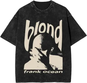 Frank Music Ocean Men's Vintage Oversized T Shirt Unique Crew Neck Short Sleeve T-Shirts Unisex
