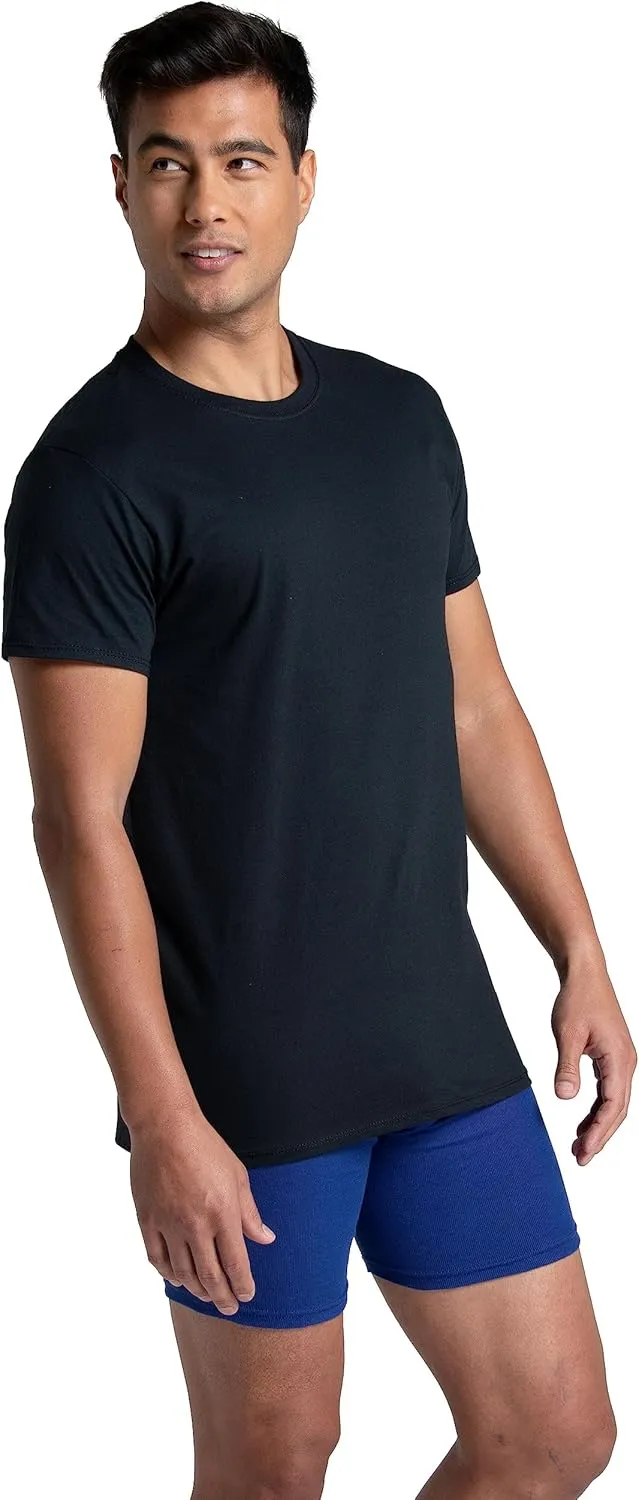 Fruit of the Loom Men's Undershirts, Moisture Wicking & Tag Free, Short Sleeve Crew T-Shirts