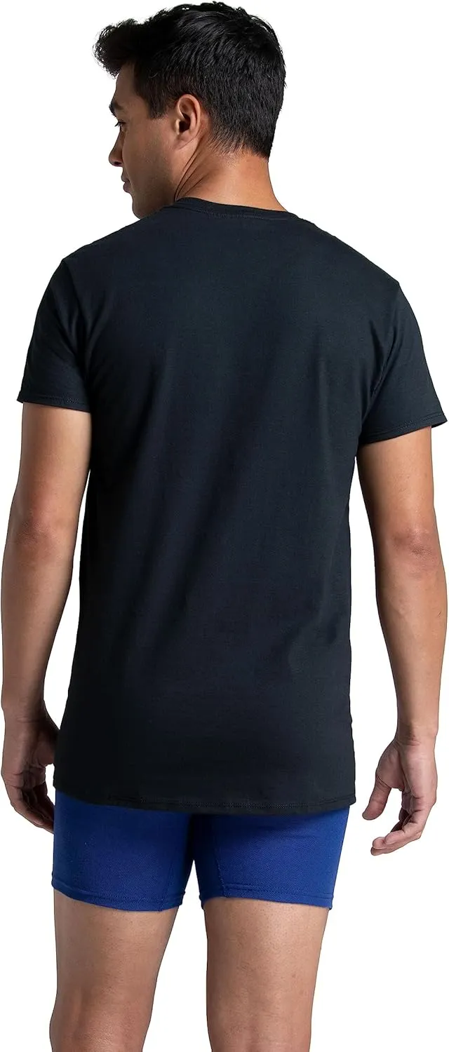 Fruit of the Loom Men's Undershirts, Moisture Wicking & Tag Free, Short Sleeve Crew T-Shirts