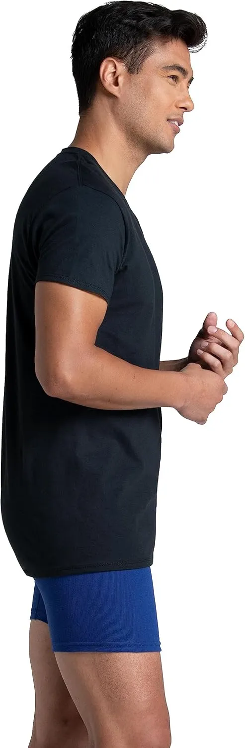Fruit of the Loom Men's Undershirts, Moisture Wicking & Tag Free, Short Sleeve Crew T-Shirts