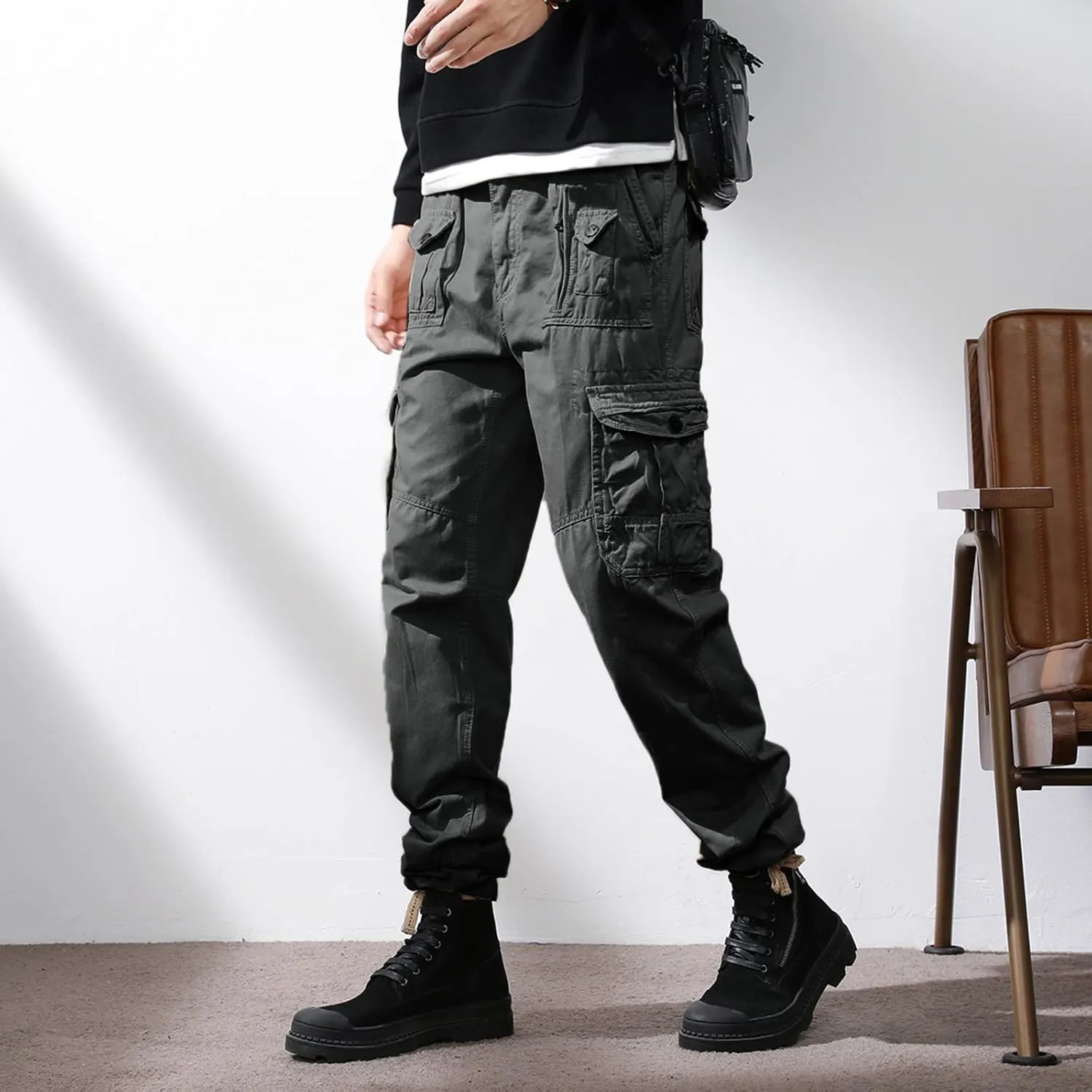 GIERIDUC Polka Dots Dress Pants for Men's Mens Sweat Pants Elastic Bottom Mens Checkered Dress Pants Basketball Sports Cards