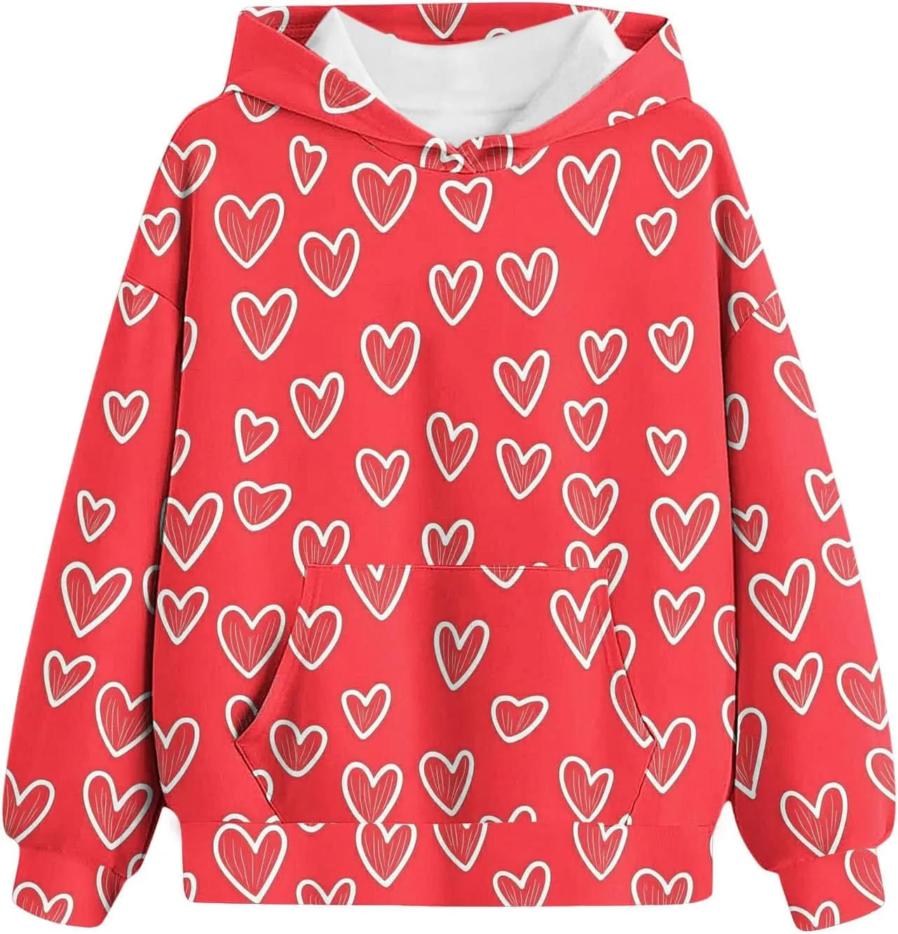 Girls Oversized Hoodie Shirts Dressy Casual Long Sleeve Gradient Color Hooded Pullover Tops Loose Kids Preppy Clothes