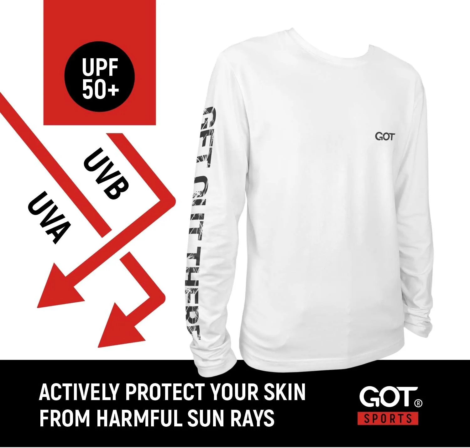 GOT Sports UPF 50  Fishing T Shirts for Men Women Long Sleeve - UV Sun Protection, Lightweight