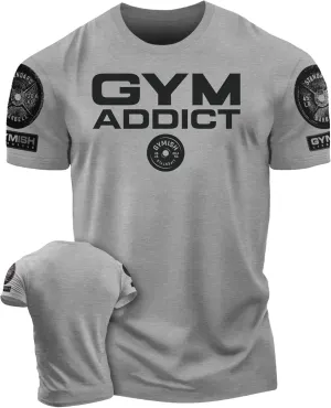 Gym Addict Workout Shirts for Men, Funny Lifting T-Shirt