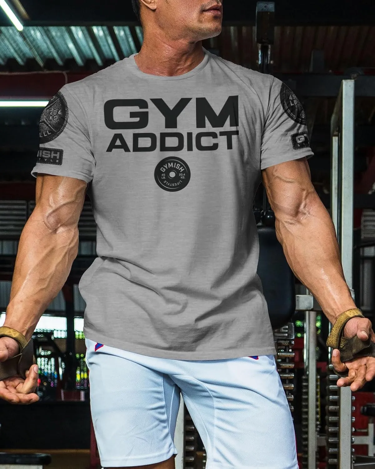 Gym Addict Workout Shirts for Men, Funny Lifting T-Shirt