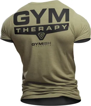 Gym Therapy Back Workout Motivational Lifting T-Shirt for Men Funny Gym Shirt