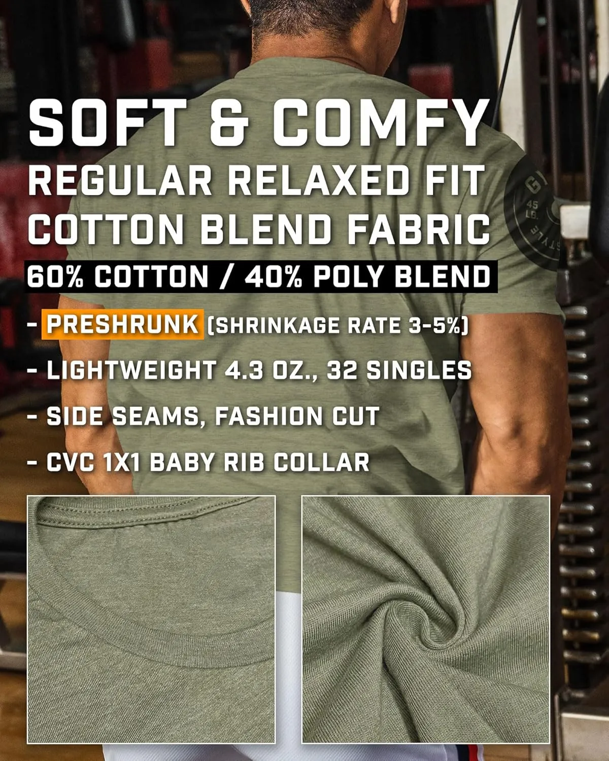 Gymish Lifestyle Gym Workout Shirts for Men Motivational Weight Lifting T-Shirt