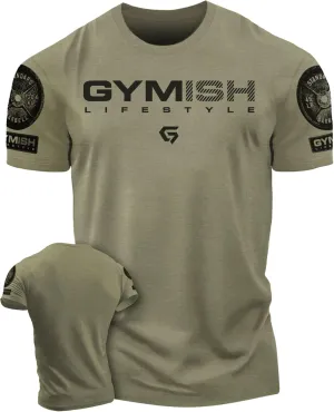 Gymish Lifestyle Gym Workout Shirts for Men Motivational Weight Lifting T-Shirt