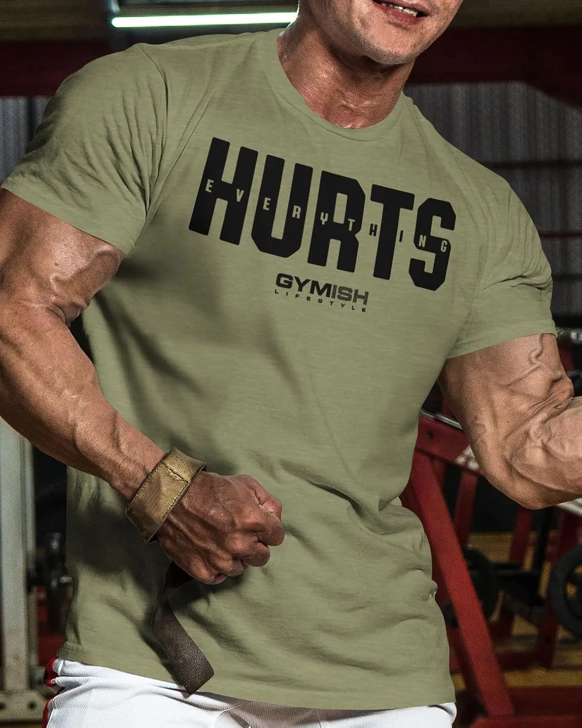 Gymish Lifestyle Gym Workout Shirts for Men Motivational Weight Lifting T-Shirt