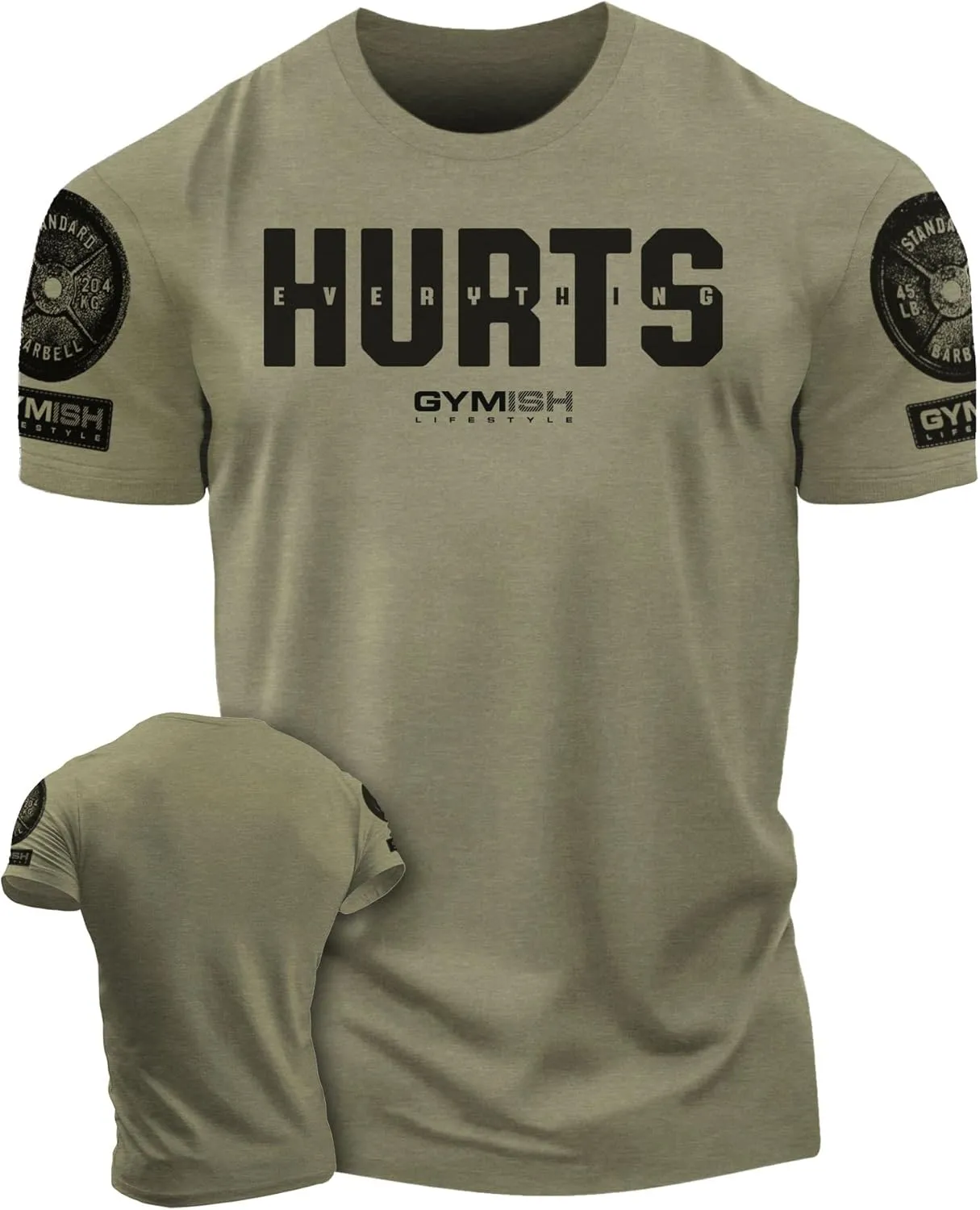 Gymish Lifestyle Gym Workout Shirts for Men Motivational Weight Lifting T-Shirt