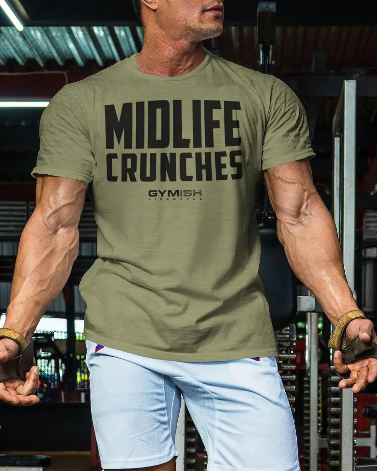 Gymish Lifestyle Workout Gym Shirt for Men Midlife Crunches Motivational Tshirts