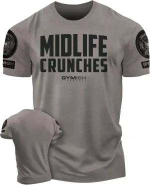 Gymish Lifestyle Workout Gym Shirt for Men Midlife Crunches Motivational Tshirts