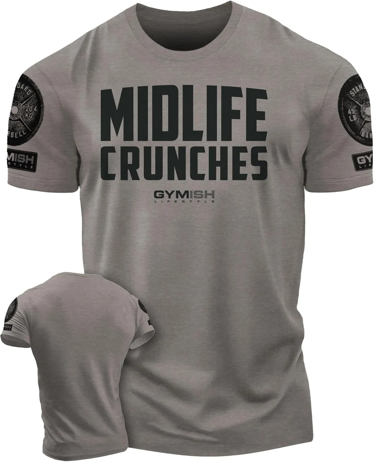 Gymish Lifestyle Workout Gym Shirt for Men Midlife Crunches Motivational Tshirts