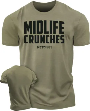 Gymish Lifestyle Workout Gym Shirt for Men Midlife Crunches Motivational Tshirts