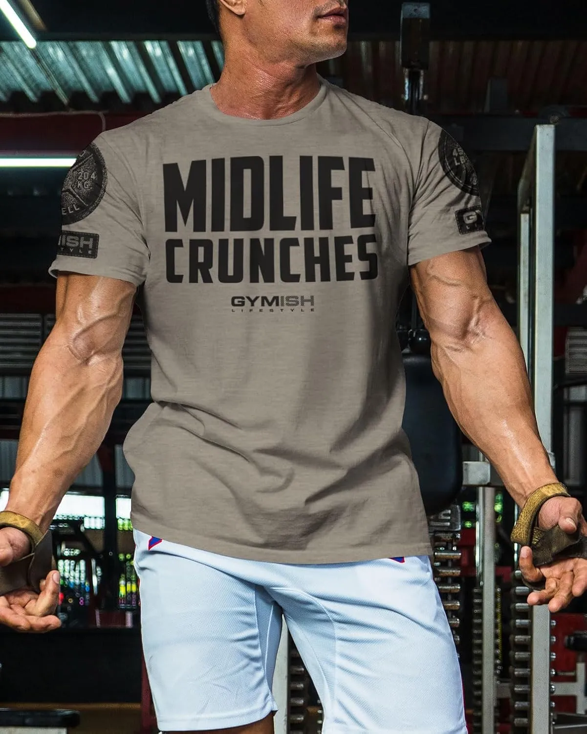 Gymish Lifestyle Workout Gym Shirt for Men Midlife Crunches Motivational Tshirts