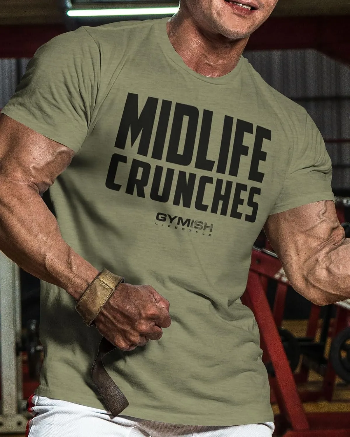 Gymish Lifestyle Workout Gym Shirt for Men Midlife Crunches Motivational Tshirts