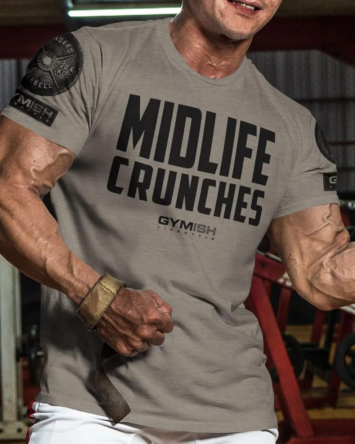 Gymish Lifestyle Workout Gym Shirt for Men Midlife Crunches Motivational Tshirts