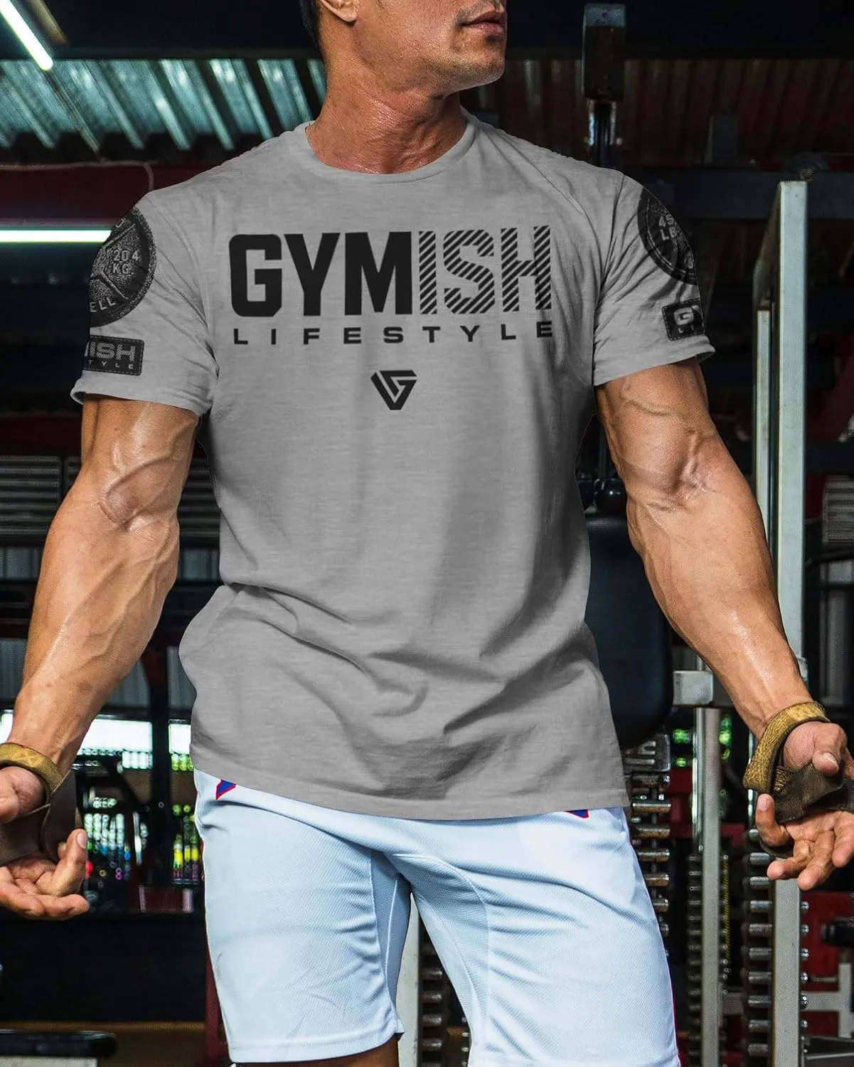 Gymish Workout Shirts for Men V2, Motivational Gym Lifting T-Shirt