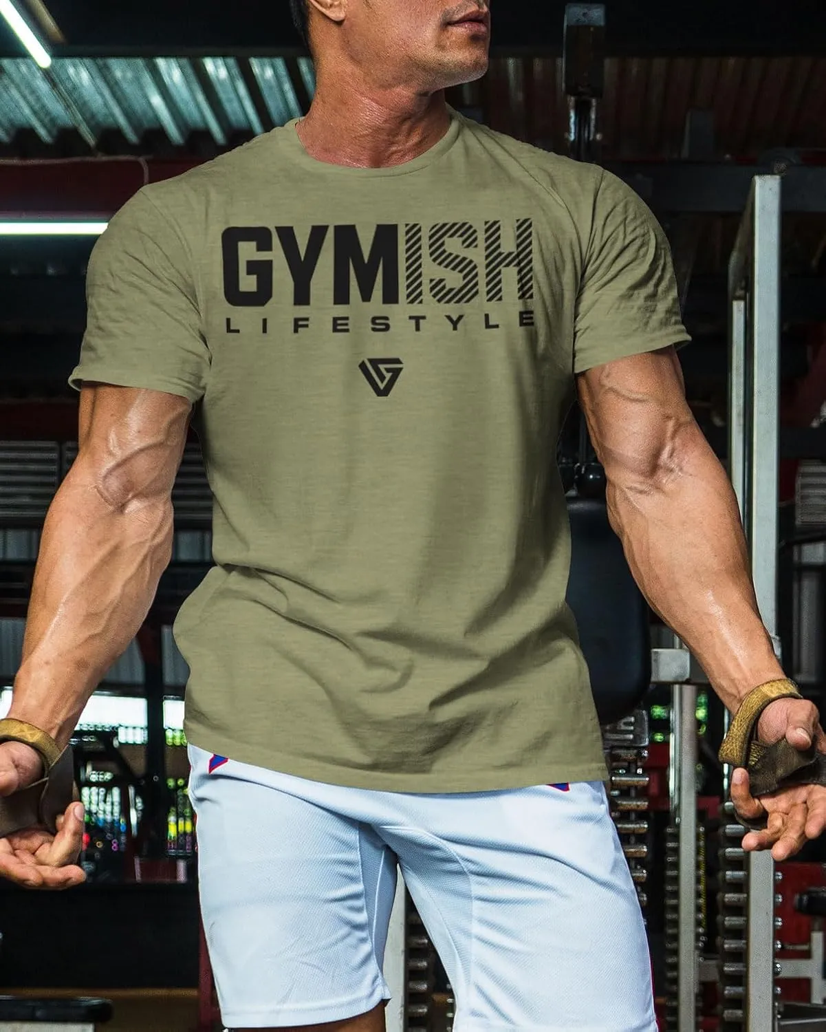 Gymish Workout Shirts for Men V2, Motivational Gym Lifting T-Shirt