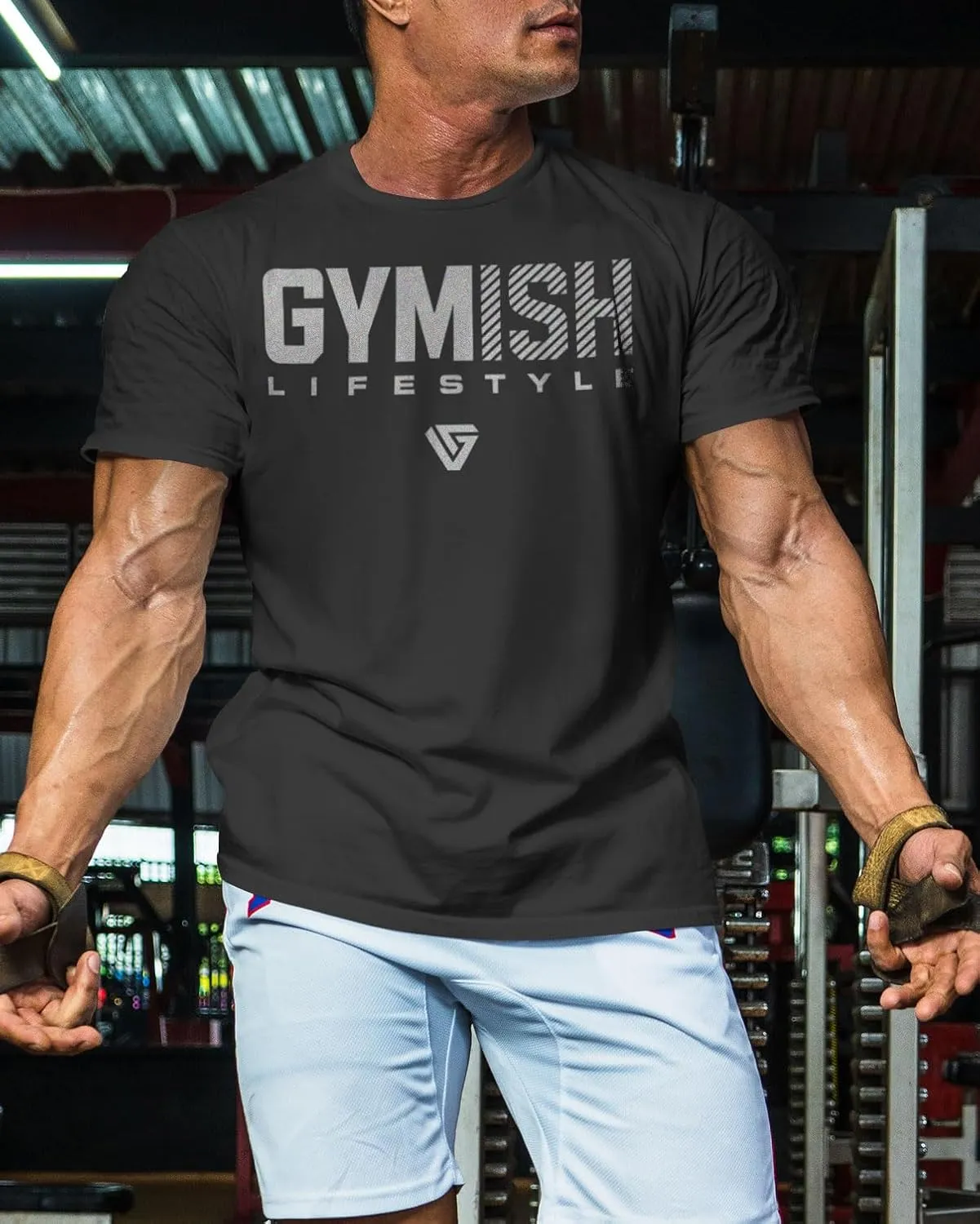 Gymish Workout Shirts for Men V2, Motivational Gym Lifting T-Shirt