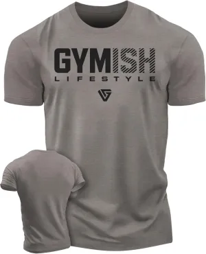 Gymish Workout Shirts for Men V2, Motivational Gym Lifting T-Shirt