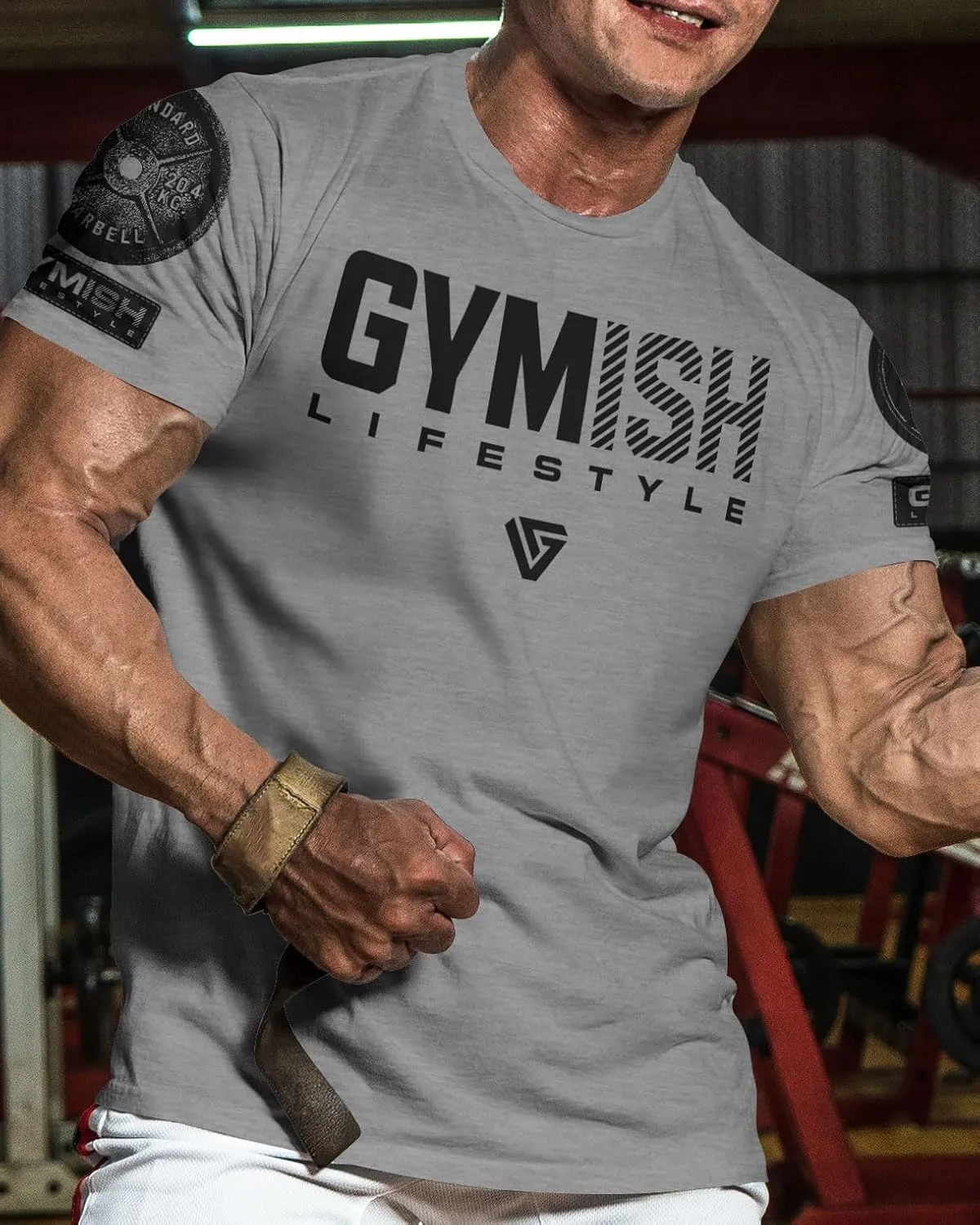Gymish Workout Shirts for Men V2, Motivational Gym Lifting T-Shirt
