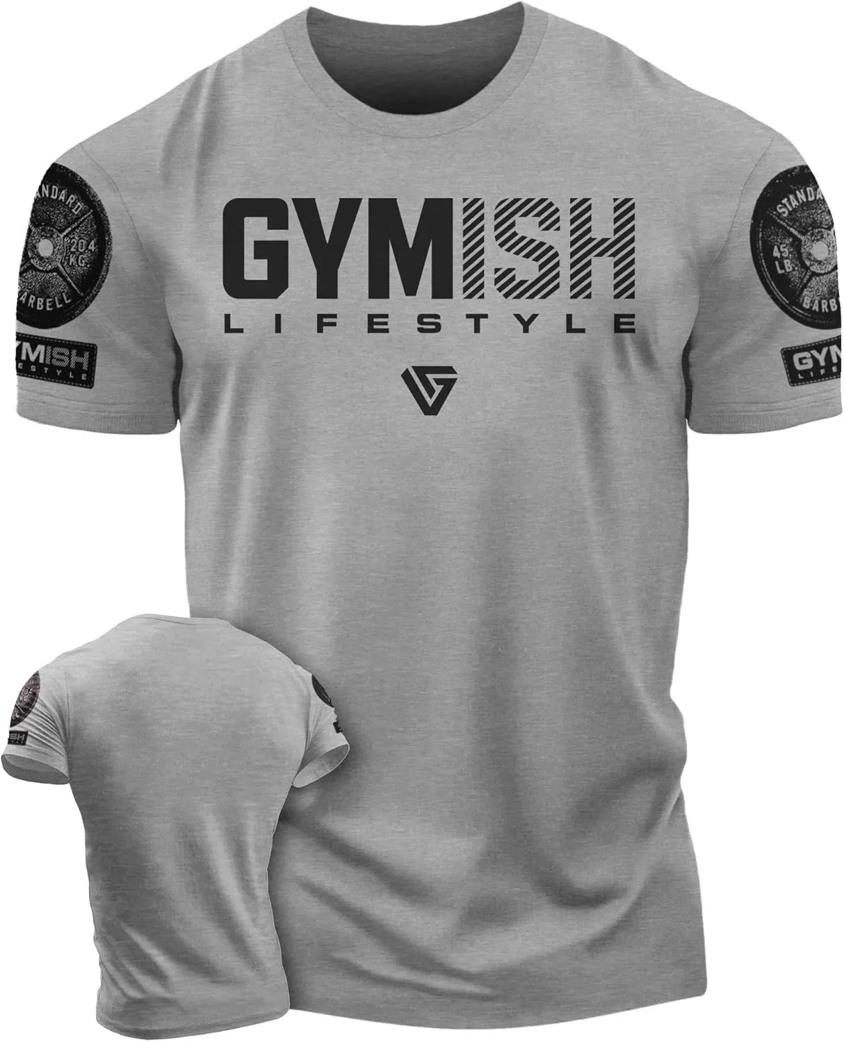 Gymish Workout Shirts for Men V2, Motivational Gym Lifting T-Shirt