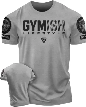 Gymish Workout Shirts for Men V2, Motivational Gym Lifting T-Shirt