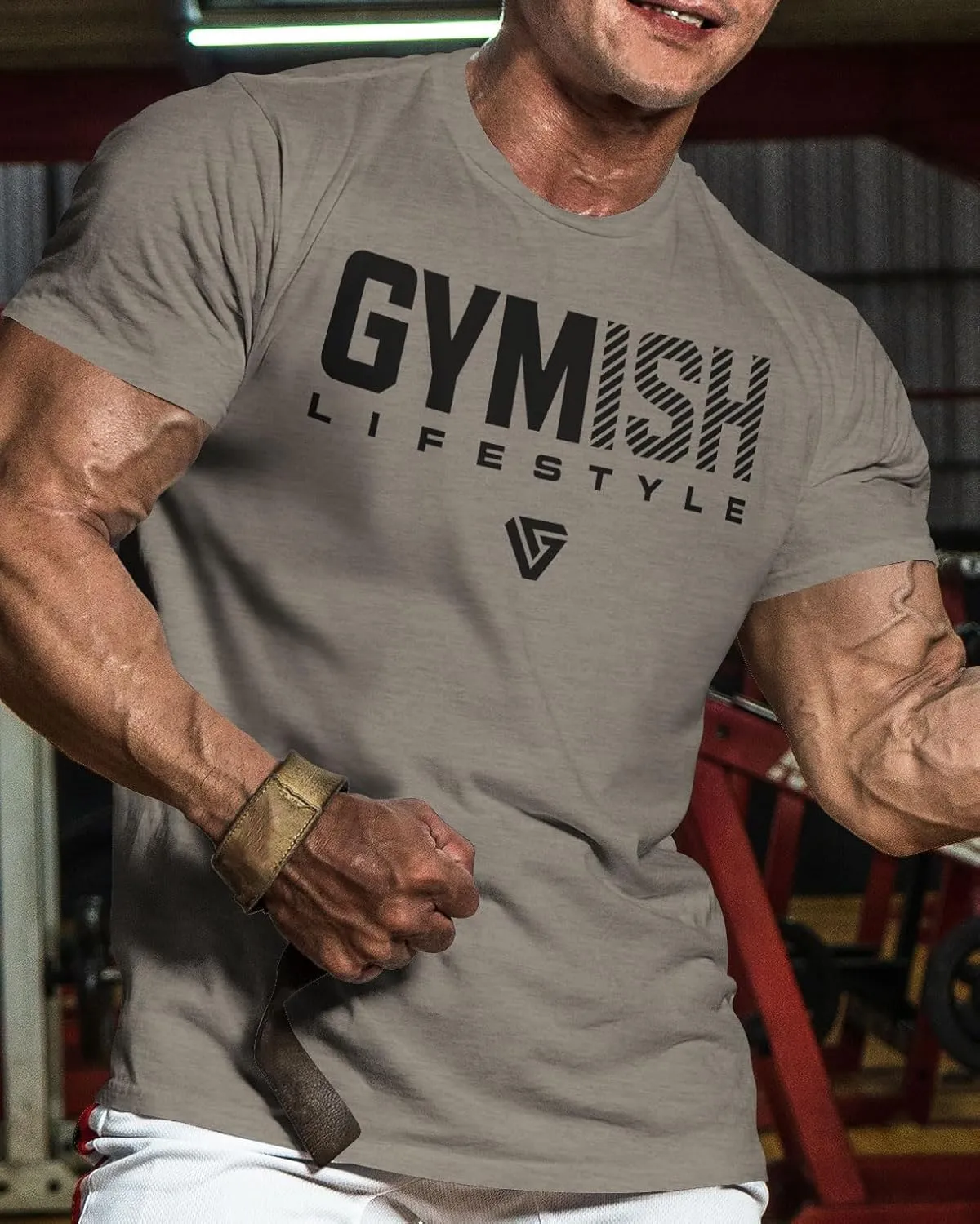 Gymish Workout Shirts for Men V2, Motivational Gym Lifting T-Shirt