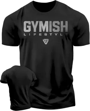 Gymish Workout Shirts for Men V2, Motivational Gym Lifting T-Shirt