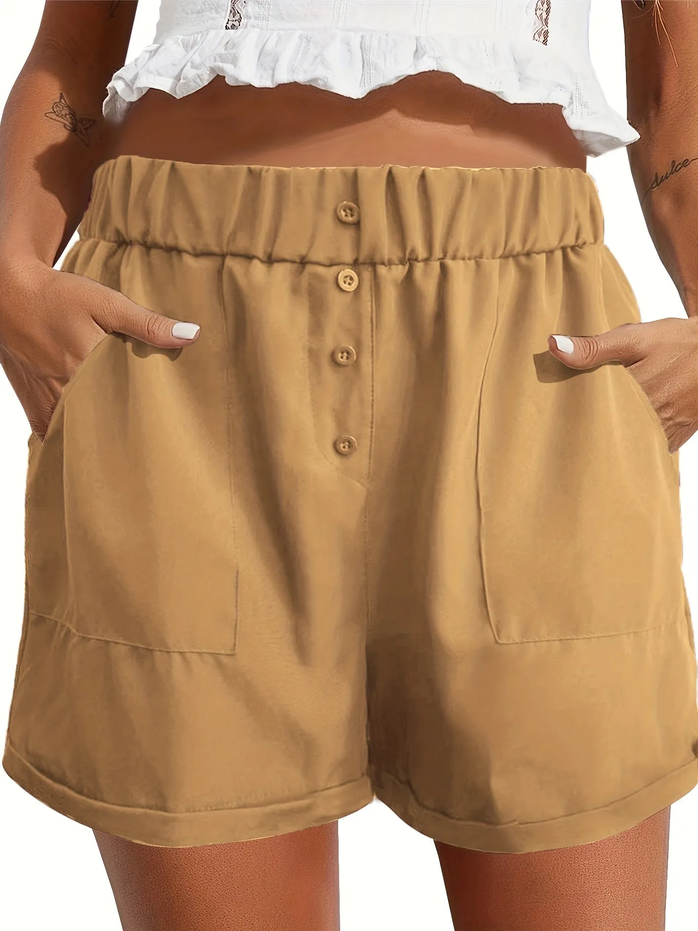 High Waist Pocket Shorts for Women  Effortless Summer Style