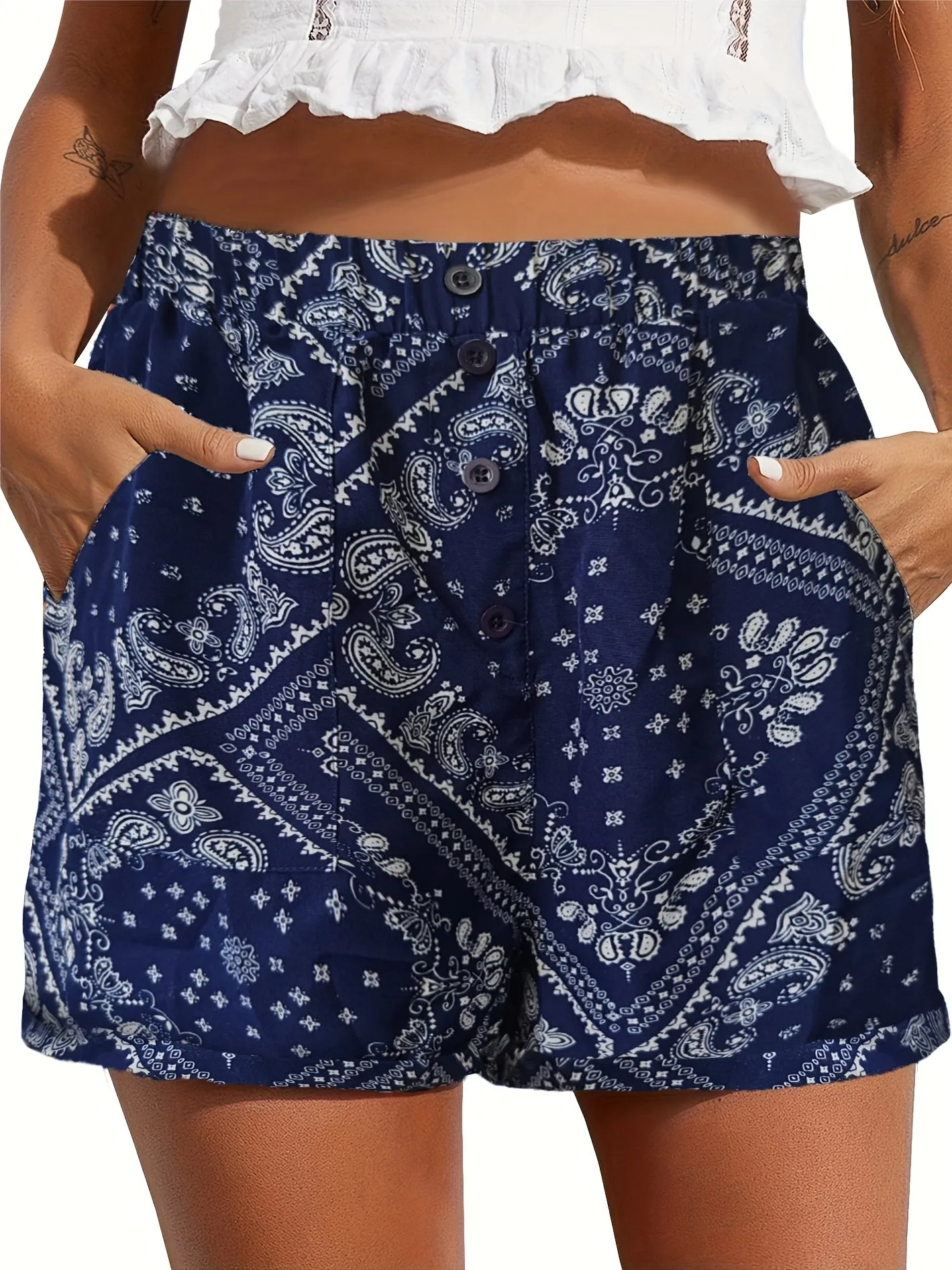 High Waist Pocket Shorts for Women  Effortless Summer Style