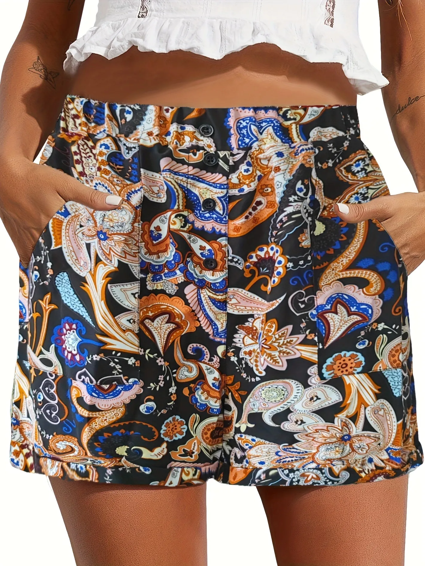 High Waist Pocket Shorts for Women  Effortless Summer Style