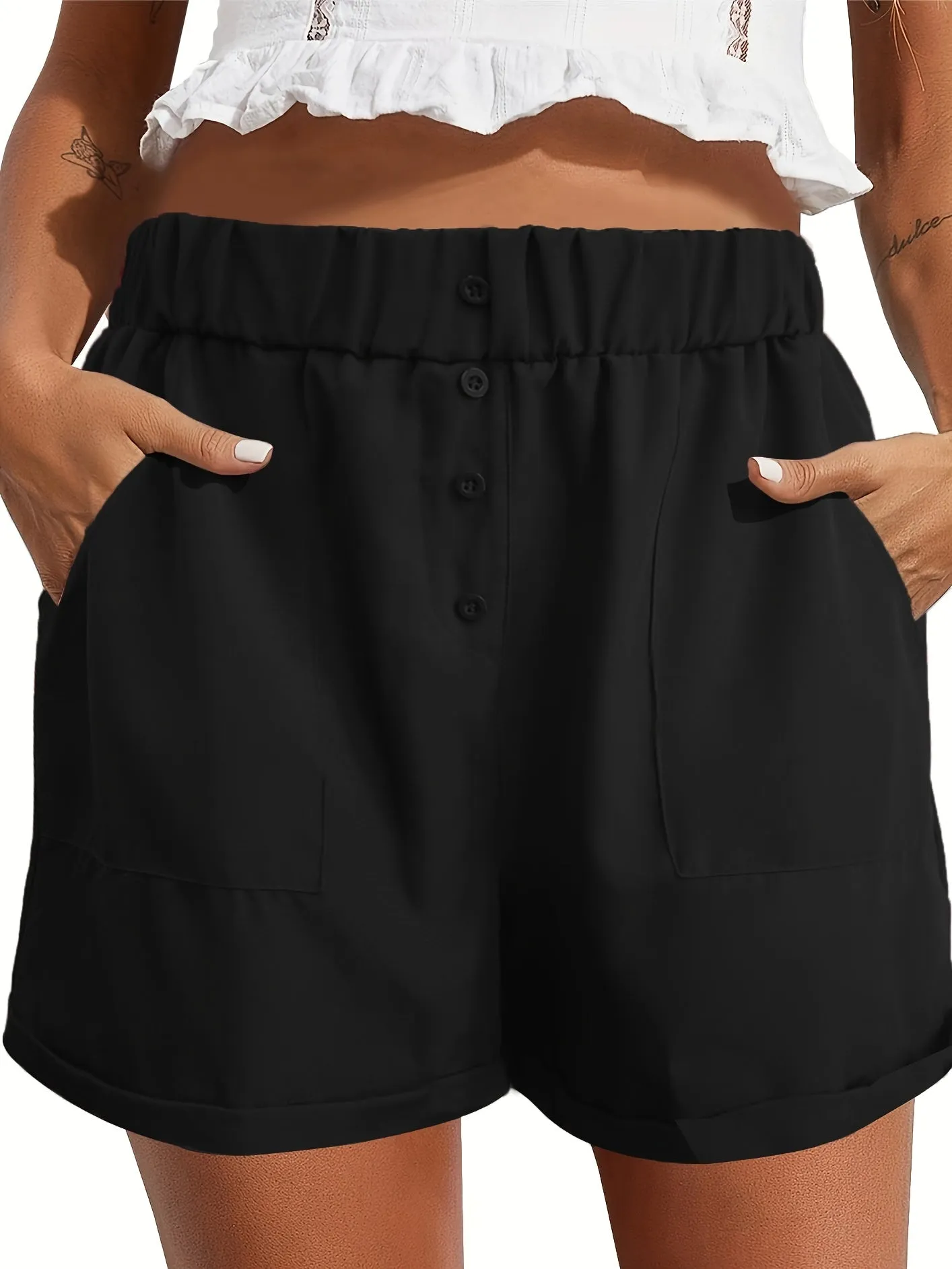 High Waist Pocket Shorts for Women  Effortless Summer Style