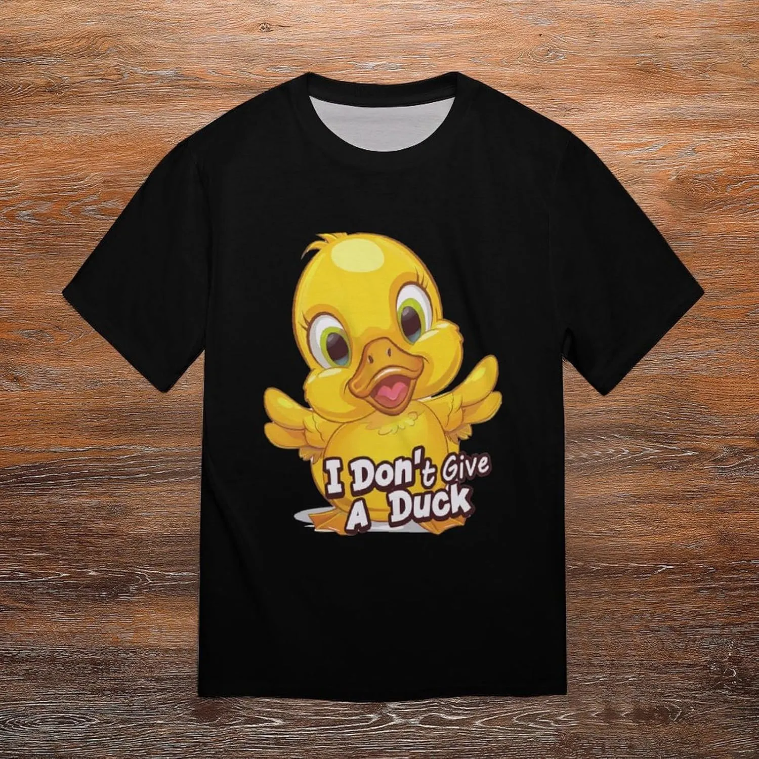 I Don't Give A Duck Funny Men's T-Shirt Short Sleeve Crewneck Shirt Casual Workout Tee Top