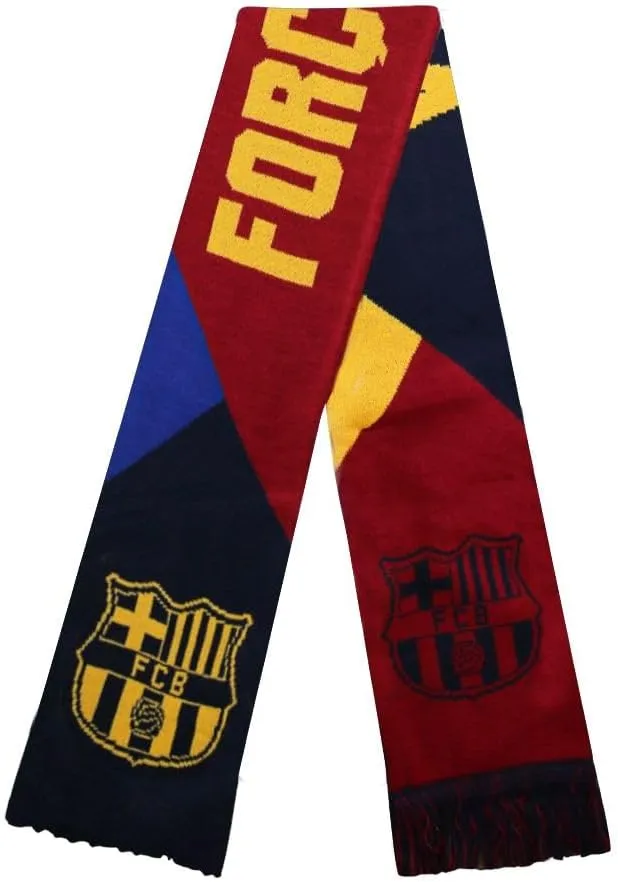 Icon Sports Officially Licensed FC Barcelona Ultimate Fan Pack, 5-Piece Soccer Set - Jacket, T-Shirts, Scarf & Soccer Ball
