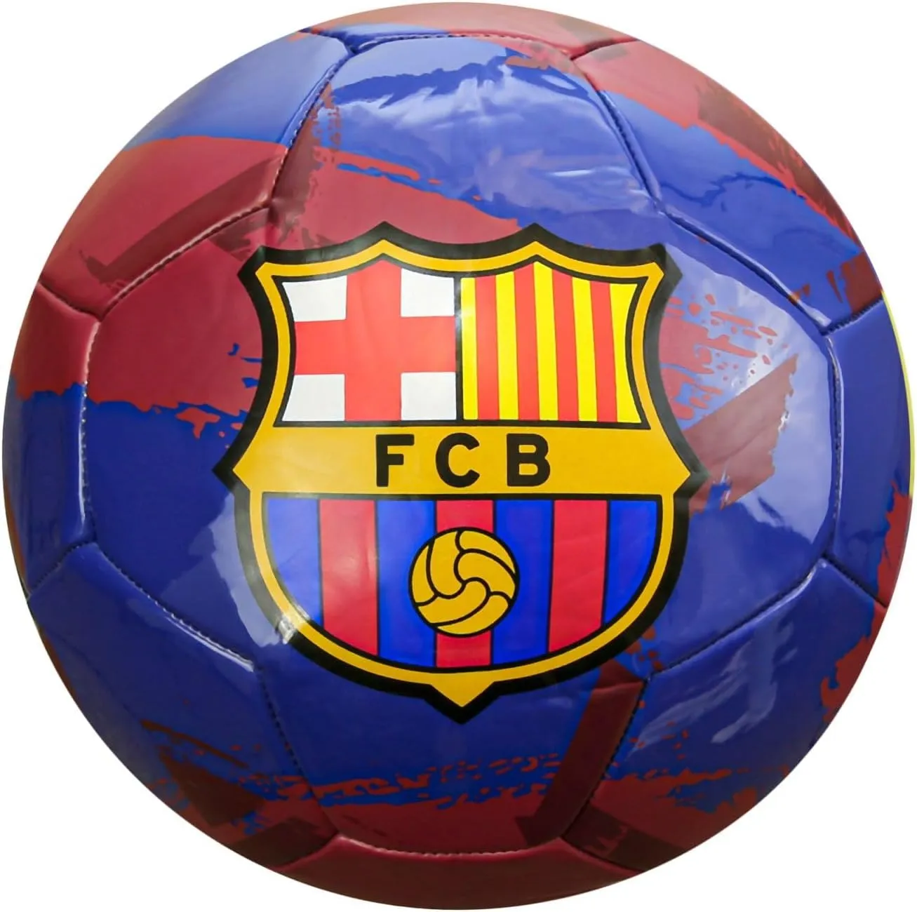 Icon Sports Officially Licensed FC Barcelona Ultimate Fan Pack, 5-Piece Soccer Set - Jacket, T-Shirts, Scarf & Soccer Ball