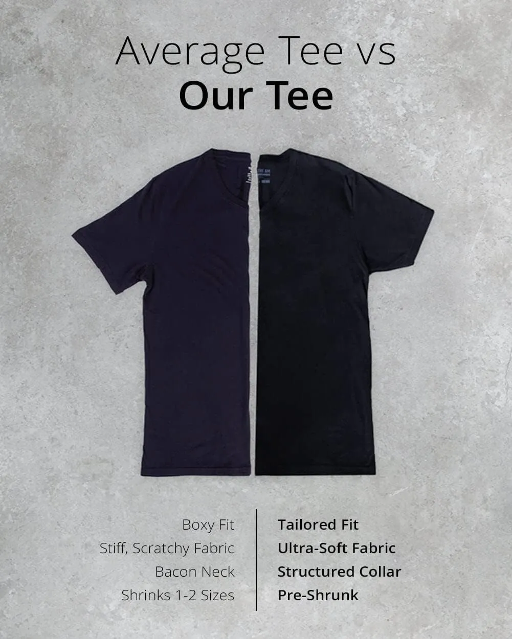 INTO THE AM Premium V Neck T Shirts for Men - Modern Fitted Tees S - 2XL Vneck Undershirts