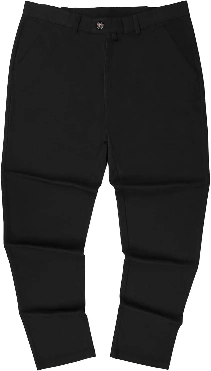 JEShifangjiusu Men's 4-Way Stretch Dress Pant Lounge Slim Fit Flat Front Straight Pant Comfort Chino Pants Business Trousers