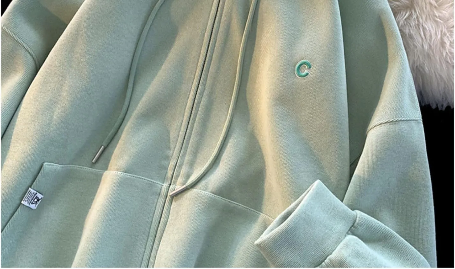 Kawaii Letter Embroidery Zip Up Hoodies for Women Japanese Cutecore Oversized Sweatshirts Casual Preppy Coats